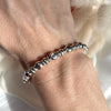 B083 Bracciale con pepite lisce intervallate a rondelle piccole e medie