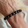 B0287 Bracciale con cilindri in pasta di vetro e rondelle irregolari argento (ciondoli se si vogliono da opzionare)