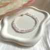 B0298 Bracciale con rondelle di cristalli iridescenti