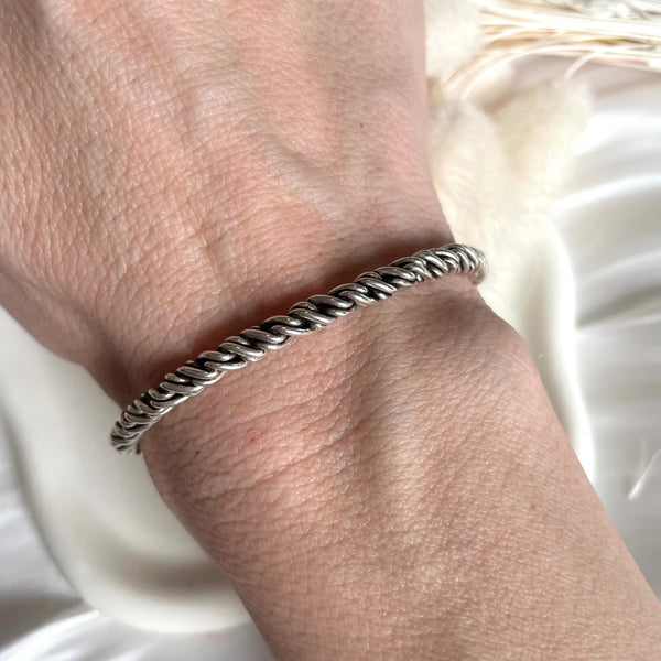 B039 Bracciale intreccio brunito