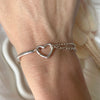 B156 Bracciale semi-rigido con chiusura con moschettone a cuore (possibilità di inserirci ciondoli)