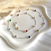 CL0192 Collana con mini zirconi multicolore