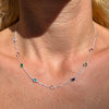 CL0192 Collana con mini zirconi multicolore