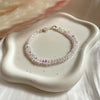 B0298 Bracciale con rondelle di cristalli iridescenti