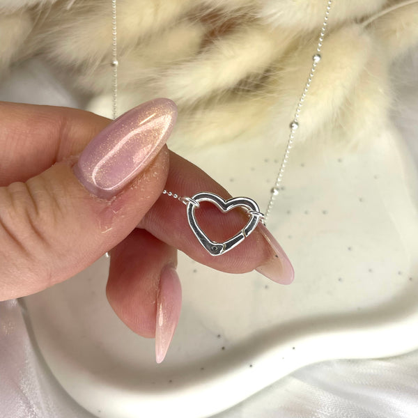 CL069 Heart necklace with lobster clasp to insert pendants