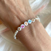 B0273 Bracciale di perle con lettere MOM o MAMMA e margherite (Copia)