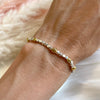 B0290 Bracciale pepite mini alternate a pepite dorate, rosate o argente