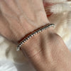 B078 Bracciale con palline martellate e rondelle