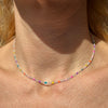 CL0164 Collana smaltina con maglia spessa