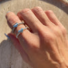 A004 Anello torchon con cuore al centro