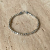 B004 Bracciale pepite martellate (disponibili in diverse dimensioni) con possibilità di mettere ciondoli o passanti.