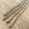 B004 Bracciale pepite martellate (disponibili in diverse dimensioni) con possibilità di mettere ciondoli o passanti.