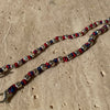 B013 Bracciale del tifoso con pepite martellate e nodini in filo nautico (colori della squadra a scelta)