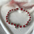 B139 Bracciale pepite martellate medie Bimbo/a con nodi e iniziale passante