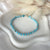 B159 Bracciale in filo nautico Tiffany con rondelle turchesi e argento
