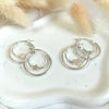 O001 Ring earrings with heart or star