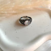 A008 Anello puntinato regolabile argento con zircone