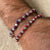 B013 Bracciale del tifoso con pepite martellate e nodini in filo nautico (colori della squadra a scelta)
