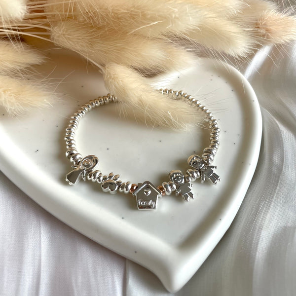 B0223 Bracciale Family first rondelle con elementi della famiglia