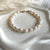 B0191 Bracciale argento con perle di fiume