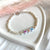 B0273 Bracciale di perle festa della mamma con lettere MOM o MAMMA e margherite