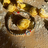 B113 Bracciale unisex con pepite martellate e Tortellino passante
