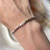 B0177 Bracciale cubetti sampietrini (possibilità di scegliere uno o più ciondoli e passanti da inserire)