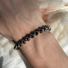 B015 Bracciale intreccio con pietre ematite