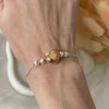 B122 Bomby Heart Bracelet Pink or Silver