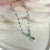 CL062 Turquoise rosary necklace with pendant star