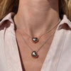 CL028 Collana con cuore rosato o dorato bomby dritto o storto