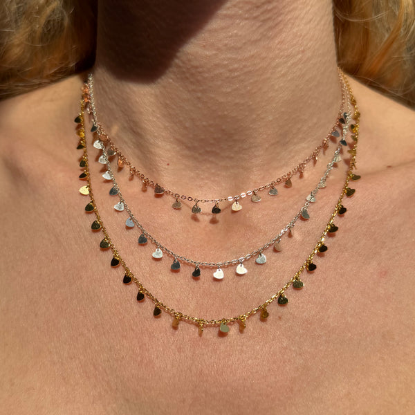 CL0155 Collana argento con mini cuori