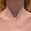 CL096 Collana argento con micro smaltini colorati in 2 varianti (e possibilità di scegliere dei ciondoli da inserire all’interno)