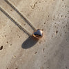 CL028 Collana con cuore rosato o dorato bomby dritto o storto