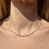 CL0162 Collana in argento con palline sfaccettate