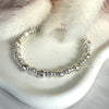 B083 Bracciale con pepite lisce intervallate a rondelle piccole e medie