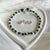 B0248 Bracciale filo nautico con pepite martellate e simbolo infinito.