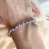 B082 Bracciale con palline piccole alternate a nodini in filo nautico