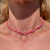 CL107 Collana argento con pepite piccole e nodi in filo nautico colorato (ciondolo o passante a scelta)