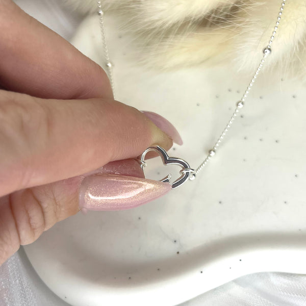 CL069 Heart necklace with lobster clasp to insert pendants