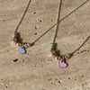 CL006 Necklace with initial and enamel heart