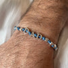 B136 Bracciale DAD con nodi (colore a scelta) pepite martellate medie