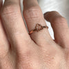 A006 Anello regolabile rosato con casa