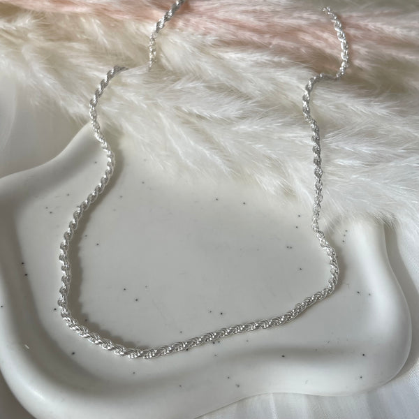 CL0161 Collana in argento maglia funetta