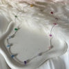 CL0162 Collana con maglia roló e rondelle arcobaleno