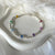 B148 Bracciale con pepite mini e pietre naturali colorate