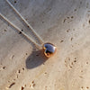 CL028 Collana con cuore rosato o dorato bomby dritto o storto