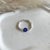 A024 Anello elasticizzato pepite mini occhio turco portafortuna