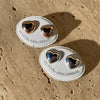 O003 Heart-shaped stud earrings