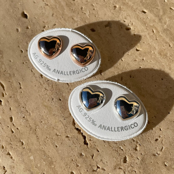 O003 Heart-shaped stud earrings